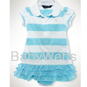 Striped Rugby Dress/Hammond Blue Multi (INFANT GIRLS)