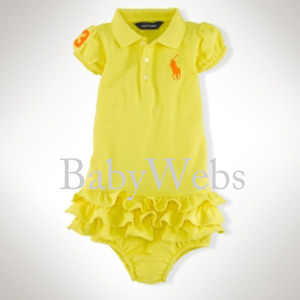 Big Pony Neon Polo Dress/Optic Yellow (INFANT GIRLS)