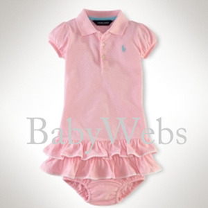 Ruffled Polo Dress/Carmel Pink (INFANT GIRLS)