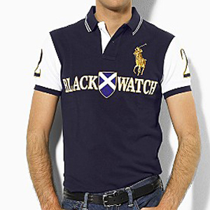 Classic-Fit Black Watch Polo/Navy_white (Men)