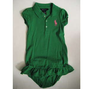 Big Pony Polo Dress/Green (INFANT GIRLS)